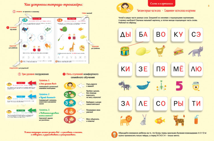 Мальцева Ирина. Слоги и слова. Чтение. Тетрадь-тренажёр