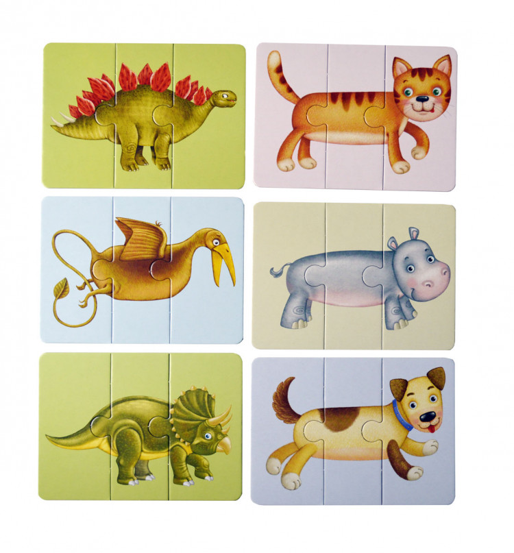 Зоо и Динопутаница (2в1). Собираем картинки, слоги и слова