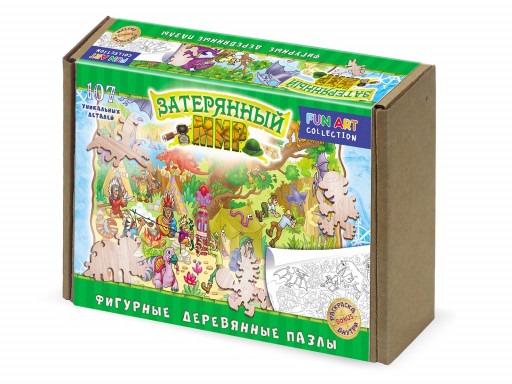 Фигурный деревянный пазл &quot;Затерянный мир&quot;