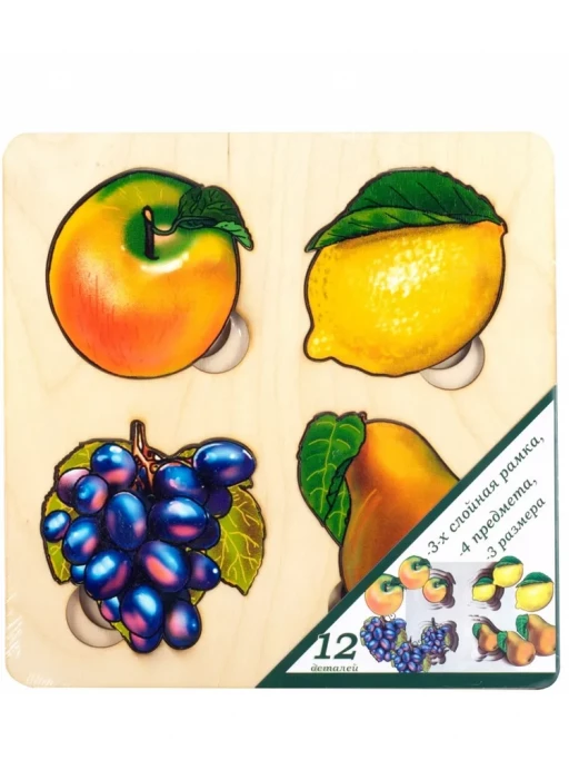 Развивающая доска больше-меньше &quot;Фрукты&quot;
