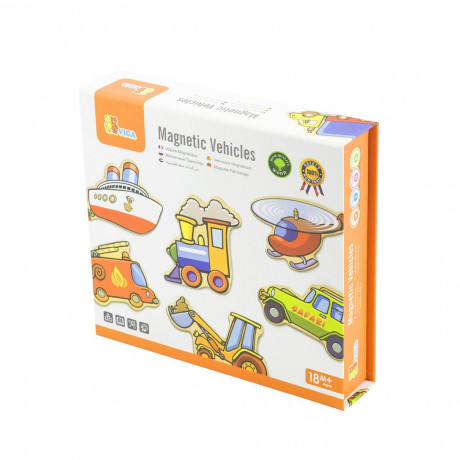 Деревянные магниты. Транспорт