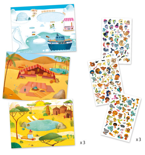 Декаль. Природа (Savannah, desert and North Pole)