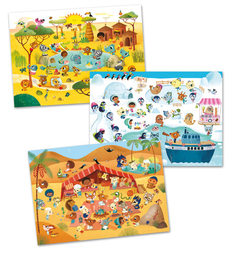 Декаль. Природа (Savannah, desert and North Pole)