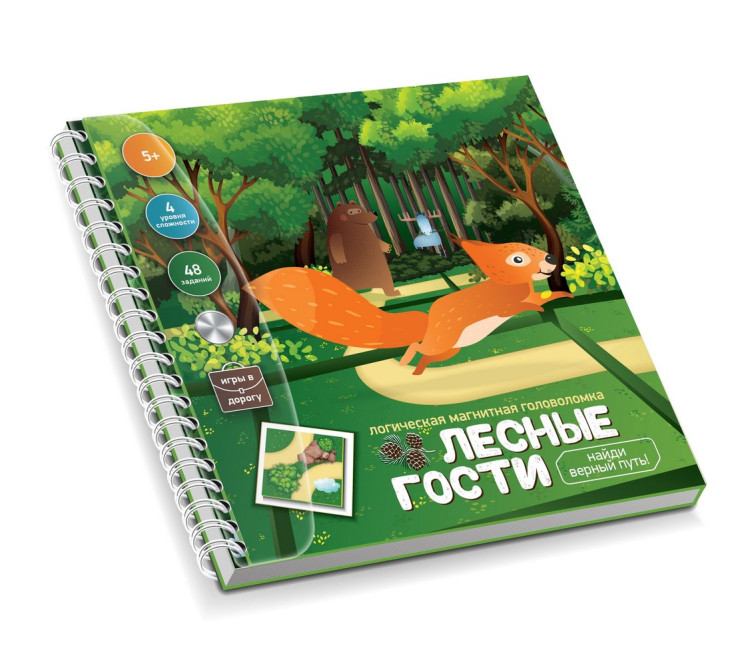 Магнитная головоломка "Лесные гости. Найди верный путь"