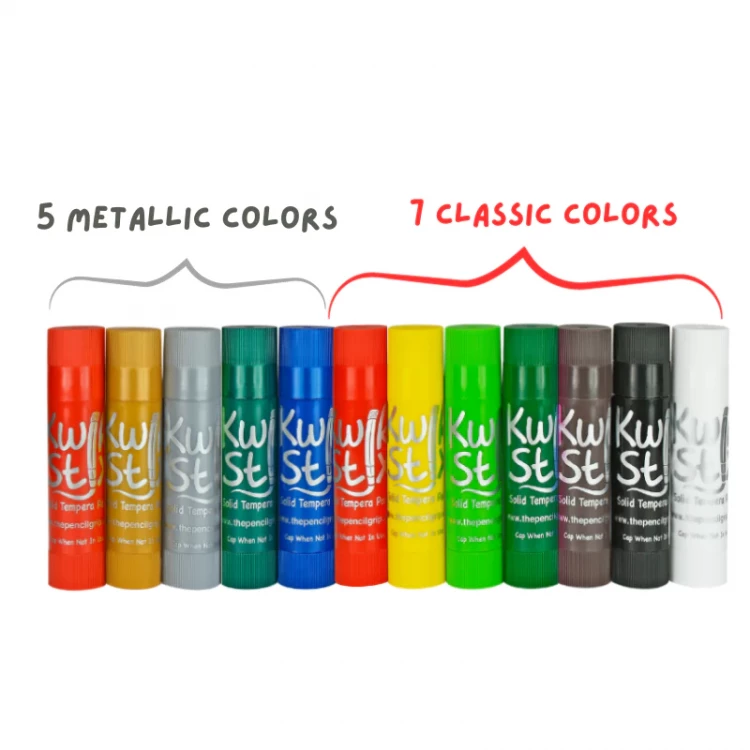 Набор красок. Kwik Stix Tempera Paint Holiday Set. 12 цветов, новогодние