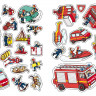 Пожарные и спасатели. Наклейки. Раннее развитие малыша