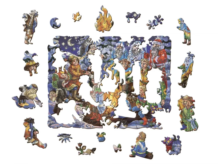 Фигурный деревянный пазл 