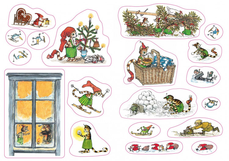 Петсон и Финдус рождественские головоломки