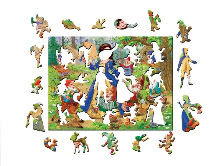 Фигурный деревянный пазл 