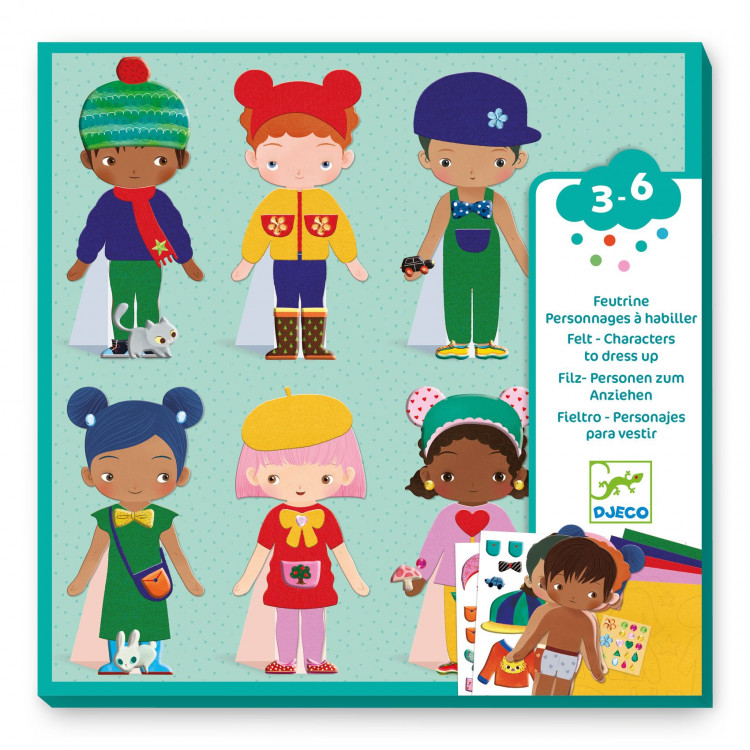 Бумажные куклы Djeco. Наряды из фетра