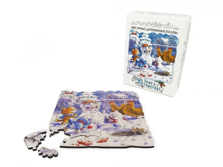 Фигурный деревянный пазл 