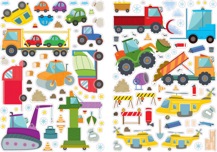 600 наклеек. Техника