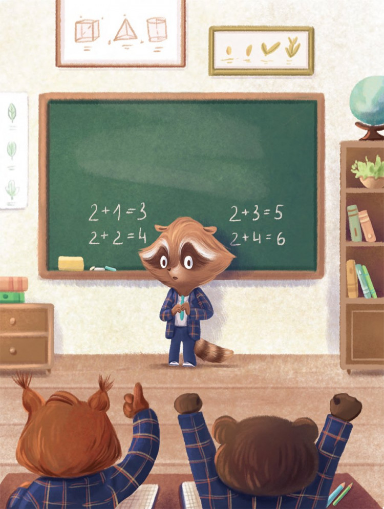 Зартайская Ирина. Енотик идет в школу