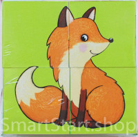 Кубики. Лесные животные (4 шт.)