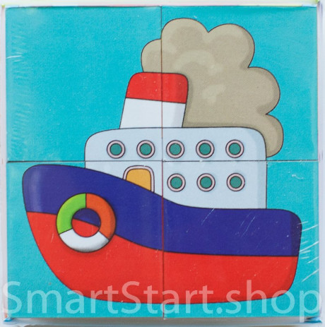 Кубики. Транспорт (4 шт.)