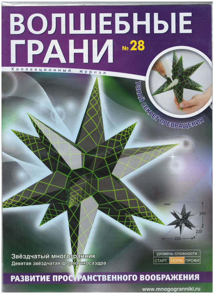 Волшебные грани №28. Звёздчатый многогранник. Девятая звёздчатая форма икосаэдра