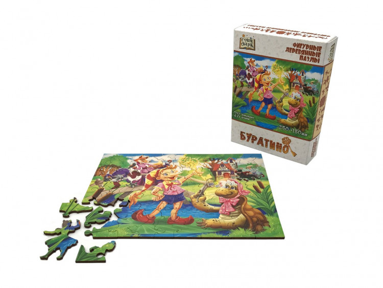 Фигурный деревянный пазл  